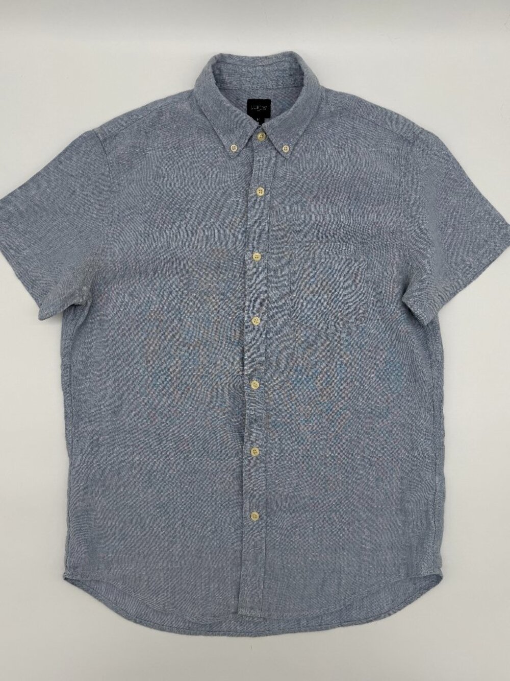 J. Crew Linen Short Sleeve Button Up Shirt M